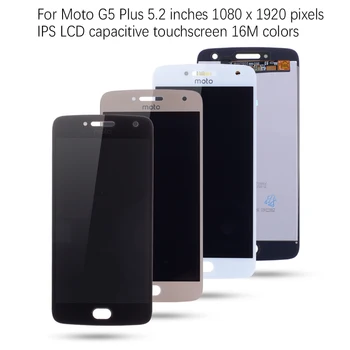 Par Motorola Moto G5 Plus LCD Digitizer Sensors Stikla Panelis 5.2