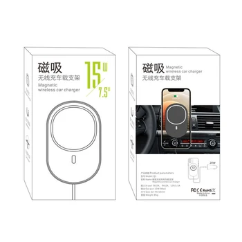 Magnētiskā Auto Telefona Turētājs Bezvadu Lādēšanas Auto Turētājs Priekš Iphone 12 Mini Bezvadu Lādētājs Iphone 12 Pro Max Lādētāju