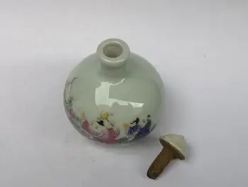 YIZHU CULTUER MĀKSLAS Kolekcija Ķīna Traditinal Mākslas Vecās Porcelāna apgleznošanas Divas zēns Šņaucamā tabaka Pudeli Dāvanu