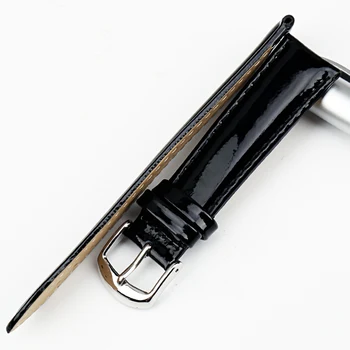 MAIKES Jaunas Pulksteņu Piederumi Spilgti Bling Black Reālā Luksusa Ādas Skatīties Joslas 12mm 14mm 16mm 18mm 20mm Watchbands Par CK Armani