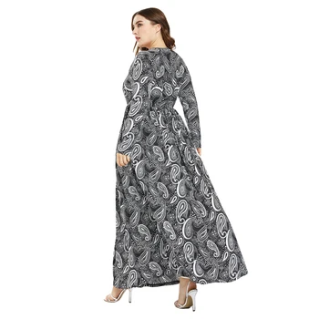 Musulmaņu Sievietes Drukāt Ilgi Maxi Kleita Abaya Dubaija Puse Tērpu Modes Islāma Beach Jilbab Kaftan Kokteilis Drēbes Plus Izmēra Abayas