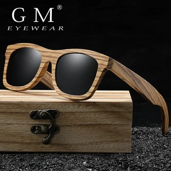 GM Unikālo Zīmola Dizaina Zebra Koka Saulesbrilles, Vīriešu un Sieviešu Luksusa Maināms Retro Brilles Polarizētās Saulesbrilles