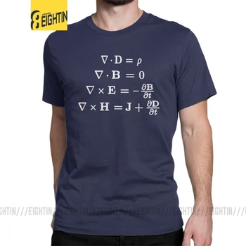 Maxwell ' s Vienādojumi, T-Kreklu apdruka Vīriešu Kokvilnas T Krekli, Zinātne, Fizika Geek Matemātikas Vienādojumu Nerd Īsām Piedurknēm Tee Kreklu Dāvanu