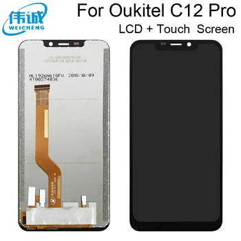 Oriģināls Oukitel C12 Pro LCD + Touch Screen Digitizer Montāžas Instrumentus, FHD 6.18 collas Oukitel C12 Pro tālrunis lcd
