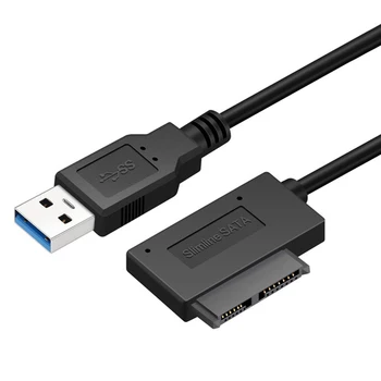 JAUNU Slimline SATA USB 3.0 SATA7+6 13 Pin Sata Kabeli, CD Draiveri Ierakstu Līnija HDD Diska Adapteri, Bez Diska
