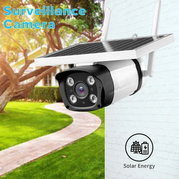 5.5 W Saules Powered Wifi Drošības Kameras 1080P HD Bezvadu Wi-Fi bezvadu IP Kamera Outdoor IS Nakts Redzamības CCTV Uzraudzības Cam