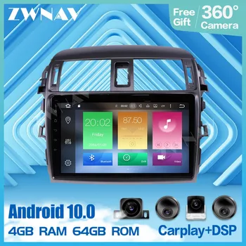 2 din IPS skārienjutīgais ekrāns, Android 10.0 Auto Multimedia player Toyota Corolla 2006-2013 auto audio radio, stereo, GPS navi galvas vienības