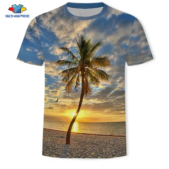 2020 JAUNU 3D Iespiesti Beach Vīriešu T-Krekls Karikatūra Fantasy Hip-Hop Krekls Vasaras Atsvaidzinošu Gadījuma T-Krekls Dzīvnieku Pāris, Krekls Top