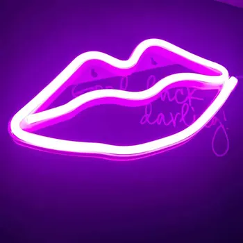 Neona Zīme, Gaismas LED Sienas Lūpām Gaismas Vizuālās Mākslas Bārs Lampu Mājas Istabas Interjeru