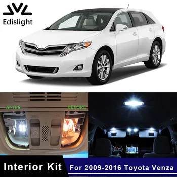 13pcs Toyota Venza 2009 2010 2011 2012 2013 2016 led auto interjera apgaismojums spuldzes dome lasīšanas gaismas lampa balta, ledus zila