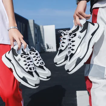 Pāris Modes Čības Polsterējuma neslīdoša Acs Kājām Vīriešiem Sneaker