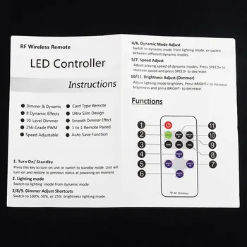 10pcs JAUNU Mini RF Bezvadu Led Tālvadības pults Led Dimmer Controller Par Vienu Krāsu Gaismas Lentes SMD5050 SMD3528 DC connetor