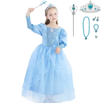 Meitenes Mazā Nāriņa Princese Ariel Saģērbt Kleitas Bērniem Iedomātā Kleita Lomu Spēlē Kostīmu Dzimšanas Dienas Svinības, Kāzu Puķu Meitene