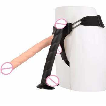 Ilgi reālistisks dildo strapon siksnu biksītes lesbiešu siksnu piesūcekni dildo mīksto dzimumlocekļa strapless dildo sievietēm seksa rotaļlietas