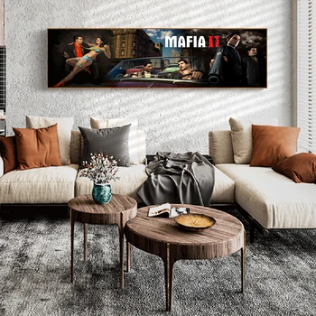 Spēle Mafia II HD Eļļas Glezna uz Audekla Plakāti un Izdrukas Cuadros Sienas Mākslas Spēlētājs, Istabas Dekori