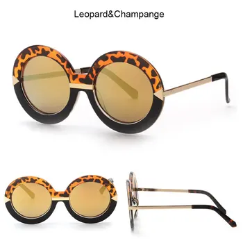 Victorylip Ierašanās Sieviešu Lielas Saulesbrilles Tīra Mori Meitene Bultiņas Formas Spogulis Vintage Kārta 60S Sieviešu Wrap Leopards, Saules brilles
