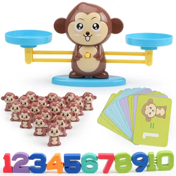 Montessori Matemātikas Dzīvnieku Attēls Digitālā Bilances Apjoma Rotaļu Izglītības Balansēšanas Mēroga Numuru Galda Spēle Bērniem Pirmsskolas Rotaļlietas