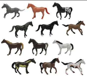 Visu veidu zirgu Simulācijas mazo dzīvnieku modeli Rotaļu zirgs Rīcības & Rotaļlietu Skaitļi zirgi, poniji 12pcs/komplekti Mājas Kolekcija