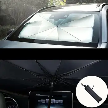 Auto Saulessargs Interjera Priekšējā Loga Saules Ēnā Segtu UV Saules Aizsargs Blind Jumta SUV Sedans Vējstikla Aizsardzības Aksesuāri