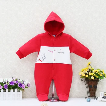 Ir 2021. Ziemas Jaundzimušo Vilnas Vienu Gabalu Kombinezonus, Zīdaiņu Apģērbs Meitenēm pelēkā vārna Pūkains Zēnu Drēbes Toddler Siltu ziemassvētku Sleepwear