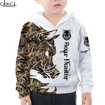 4 Līdz 13 Gadiem Bērniem T Krekls Medības Mežacūku, 3D Druka pelēkā vārna Zēni Meitenes Dzīvnieku Cūku sporta Krekls Smieklīgi Bikses, Uzvalks Piliens Kuģniecība
