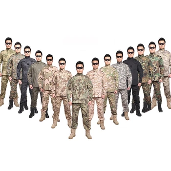 10Color Augstas Kvalitātes Militāro formas tērpu Vīrieši Armijas Taktiskā ACU Multicam Kamuflāžas Tērps Militar Karavīra Drēbes, Bikses Komplekts XS~2XL