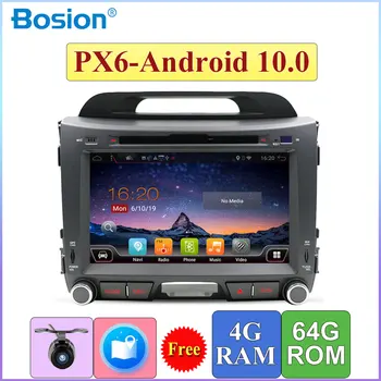 PX6 2 Din Auto DVD Atskaņotājs Ar GPS DSP Android 10.0 Par Kia Sportage R 2010. -. GADAM RDS HDMI SWC DAB OBD 4G Camera 4G RAM+64G ROM
