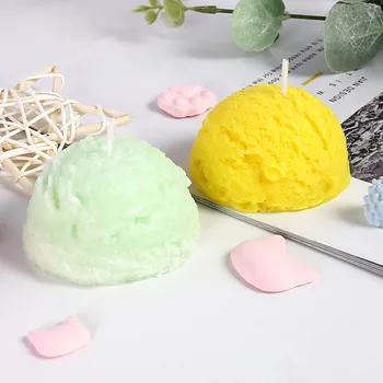 Silikona Veidnes 3D saldējuma Bumbu Formas DIY Pomādes Kūka Šokolāde Cukura Amatniecības Apdare Pelējuma Cepšanas Rīki, Sveces, Ziepes, Kūka Pelējuma