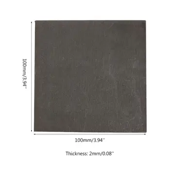 2gab Augstas Tīra Oglekļa Grafīta Lapa 100×100×2mm Elektrodu Plāksnes Anoda Panelis Pelējuma DIY Izmantot G88A