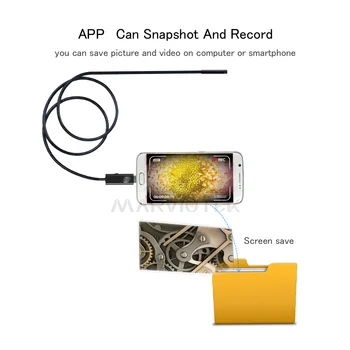 5.5 mm Endoskopu, USB Endoskopu, Kamera HD 2m/10m Android OTG Elastīgu Čūska Cauruļu Pārbaudes 2 in 1 Android Tālrunis Borescope Kamera