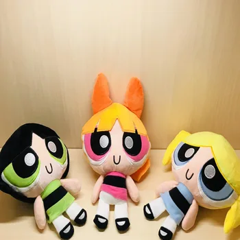 Gudrs Powerpuff Meitenēm Rotaļlietas, Mīkstās Burbuļi Ziedu Gundega Pildījumu Lelles Anime Powerpuff Girls Plīša Rotaļlietas Bērniem Dāvanas