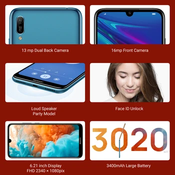 Spānija viedtālrunis Huawei Y6 2019 Azul 6.09
