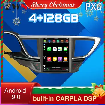128G Par Buick Excelle Android 9 PX6 CARPLAY Tesla Ekrāna Automašīnu multimediju Atskaņotājs, GPS Audio Radio Auto Stereo Galvas Vienības+