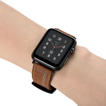 Īstas Ādas Siksna Apple Noskatīties 4 joslu correa apple skatīties 42mm 44mm 38 mm, 40mm iwatch series 5 4 3 2 1 pulseira watchband