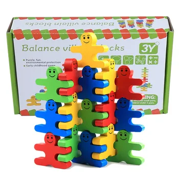 Daudz Datori Bērnu Rotaļlietas Izglītības Līdzsvaru Nelietis Bloki Rotaļlietas Krāsains Karikatūra Balansēšanas Bloki, Ķieģeļi, Koka Rotaļlietas Bērniem