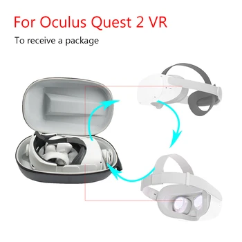 Portatīvo cieto gliemežvāku ēdamie Uzglabāšanas Soma Ceļa seguma Lodziņā Uzskaites Gadījumā Oculus Quest 2 VR Austiņas Kontroliera Aksesuāri