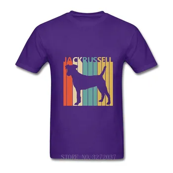 Vintage 1970 Ziedu raksts, Jack Russell T krekli vīriešu terjers badass tetovējums t cute pet slikts suns T-krekls cilvēks suņu mīļotājiem Tees