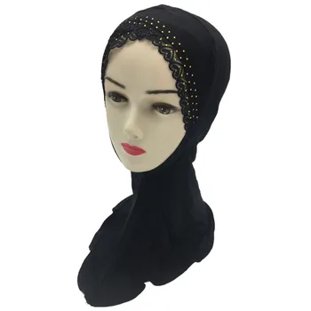 2019 Musulmaņu Pilnībā Segtu kokvilnas Iekšējo Hijab Klp Islāma Underscarf Kakla, Galvas Pārsegs Cepuri sieviešu galvas lakatu