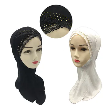2019 Musulmaņu Pilnībā Segtu kokvilnas Iekšējo Hijab Klp Islāma Underscarf Kakla, Galvas Pārsegs Cepuri sieviešu galvas lakatu