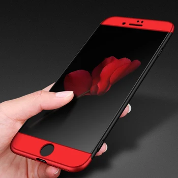 GKK Apple iPhone 8 Lietā 360 Pilnīgu Aizsardzību Pret triecieniem Trīs Vienā Ultra Plānas Cietā Lietā Par iPhone 8 Plus Tālruņa Vāciņu Coque