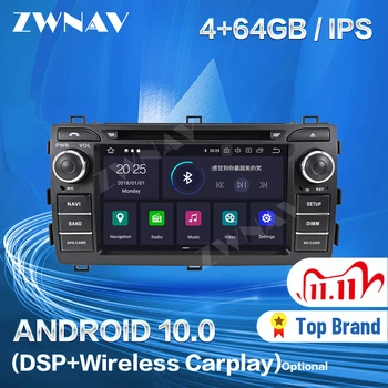 Carplay Toyota Auris 2013 Android Multimediju Atskaņotājs, GPS Navigācijas Auto Audio Auto Stereo Radio Diktofons Galvas Vienības