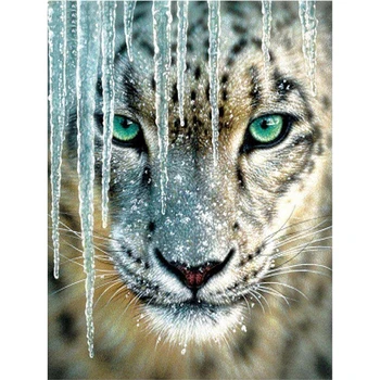 FUYUN 5D Dimanta Krāsošana Leopard Pilna Apaļā Dimanta mozaīkas Pārdošanas Priekšstatu par Rhinestone Dimanta Izšuvumi dzīvnieku rokdarbi mājās