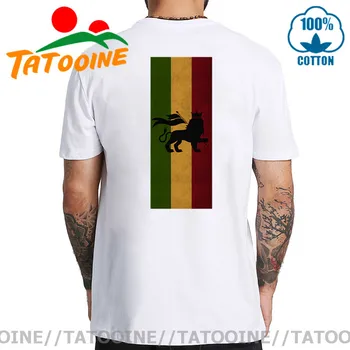 Tatooine Classic Atpakaļ drukas Dizains Lauva no Jūdas T-krekls Vintage Jah Mīlestība Rasta T krekli Rastafarian Dāvanu T Punk Mūzikas Tees