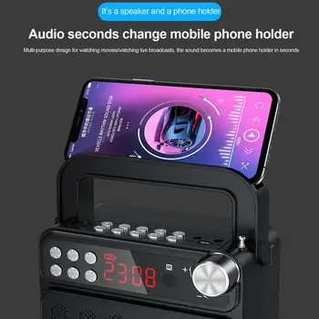 Portatīvā Bluetooth Skaļruni Megaphone Bezvadu Skaļrunis Balss Pastiprinātājs Daudzfunkciju Smart Skaļruņu Atbalsts FM Radio TF Kartes