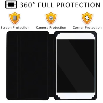 Tablete Gadījumā Huawei MediaPad M1/M2//M3/M5/M6 Universāls Pārsegs Triecienizturīgs Tablete PU Ādas Stāvēt uz Lietu + Bezmaksas Irbuli