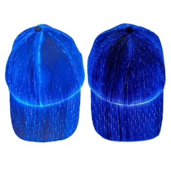 Ir 2021. New Augstas Kvalitātes Regulēšana Beisbola Cepure Modes Gaismu izstarojošās LED Optiskās Šķiedras Kluba Unisex Dīvainas lietas