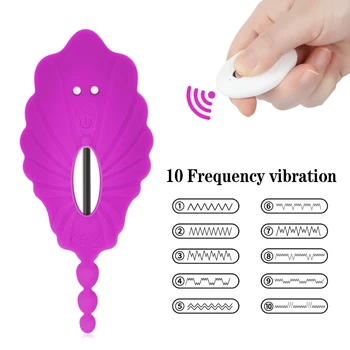 Valkājamas Tauriņš Vibrators Vibrējošais Biksītes Seksa Rotaļlietas Pieaugušajiem Sievietes Maksts Klitora Tūpļa Massager Tālvadības Sieviešu Masturbator