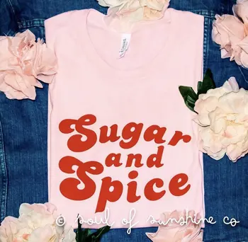 Cukura un Garšvielu Lakrosa Meiteņu Vasaras Rozā Kokvilnas Apaļu Kakla Tshirt Plus Lieluma Smieklīgi Īsām Piedurknēm topi Grafiskais Tumblr T krekls Sievietēm