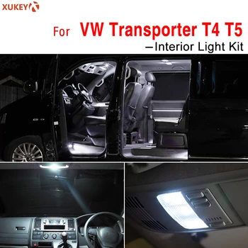 4gab White LED salona Apgaismojuma Laipni galda Lampas Vītne Spuldzes VW Transporter T4 T5 T5.1 Canbus Auto Apgaismojums Jaunināšanas Komplekts