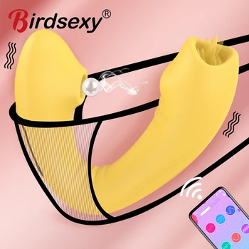 APP Vibrators Seksa Rotaļlietas Sievietēm Klitora Stimulators Dildo Anālo Plug Mēles Clit Licking Vibratdor Pieaugušo Mastubrator Seksa Veikals